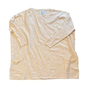 Women's Cream Crew Neck Sweater